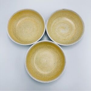 Vintage Franciscan Earthenware Hacienda Gold 5 Bowls 2 Sizes, 3-5.25" & 2-6.25"